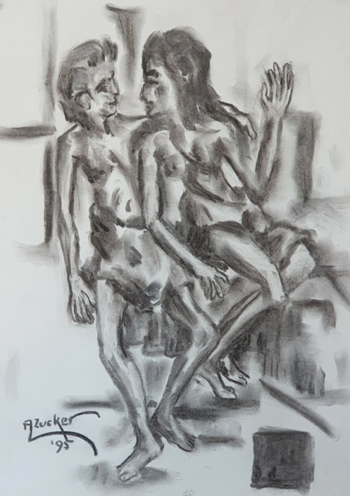 Couple - Charcoal / Soft Pencil (48x34cm, 1995)