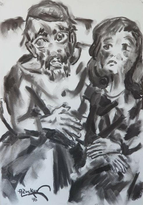 Couple - Charcoal / Soft Pencil (50x35cm, 1996)