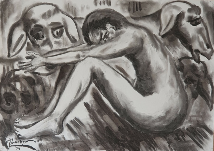 Untitled - Charcoal / Soft Pencil (49x70cm, 1994)