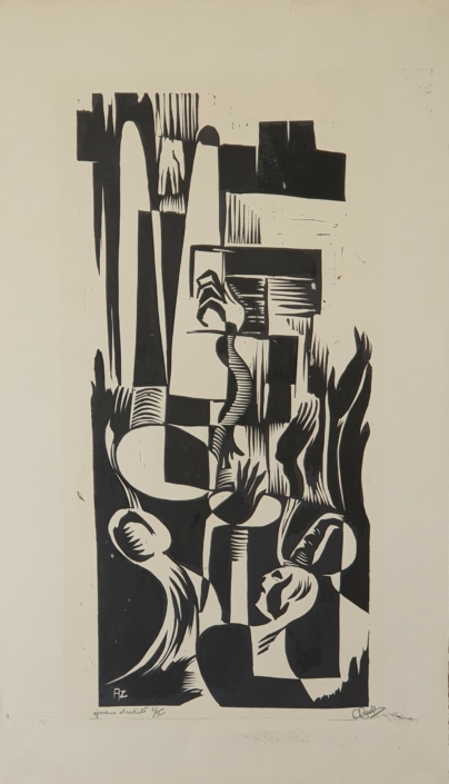 Israelites waiting at mount Sinai - Wood Engravings (58x34cm)