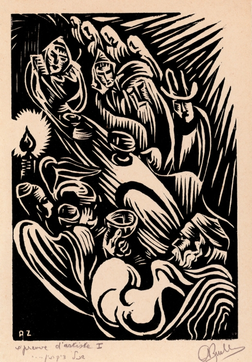 כל דכפין ייתי וייכול - Wood Engravings