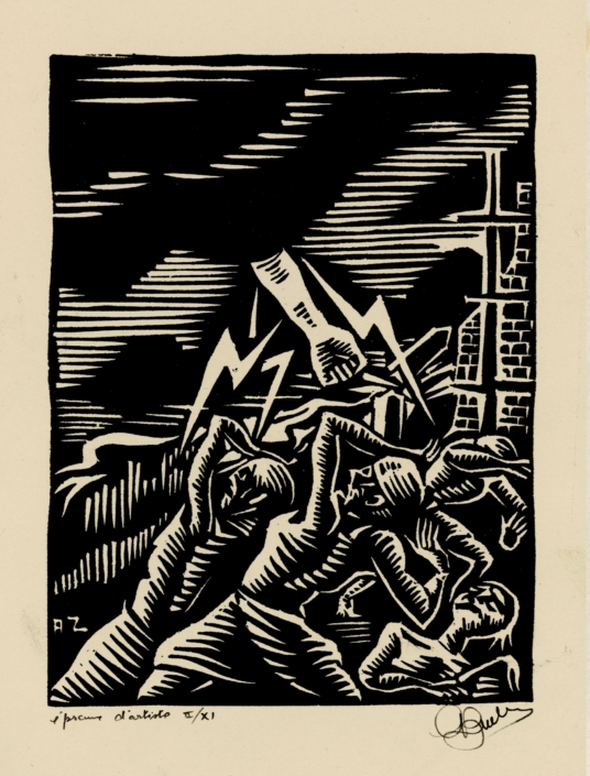 דם ואש ותמרות עשן - Wood Engravings