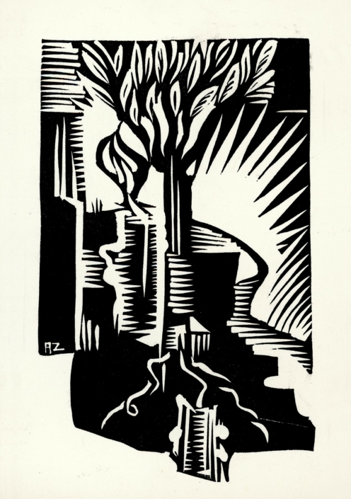 Greetings for Rosh Hashana - Wood Engravings