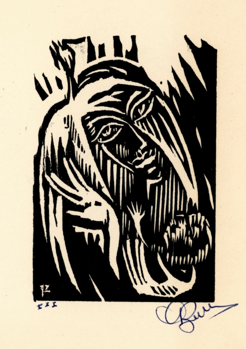 Woman and Baby - Wood Engravings