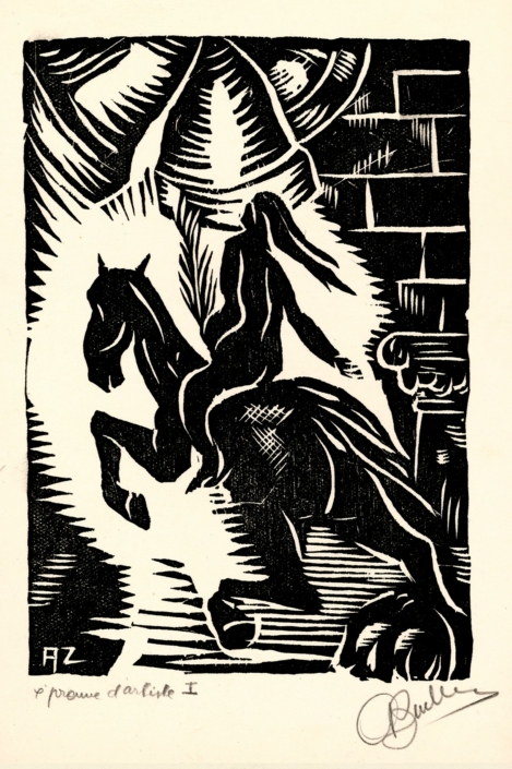 Horse Rider - Wood Engravings