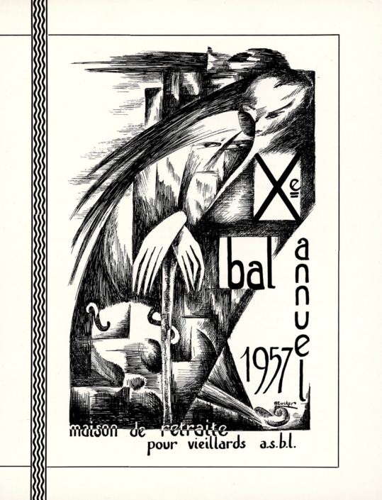 Invitation to an event - Wood Engravings (1957)