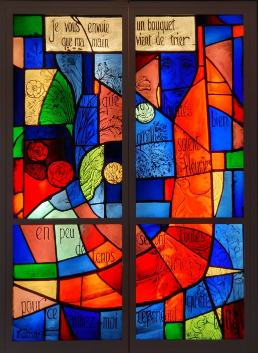 Poem by Ronsard - Stained Glass (154x109cm, 1980)
