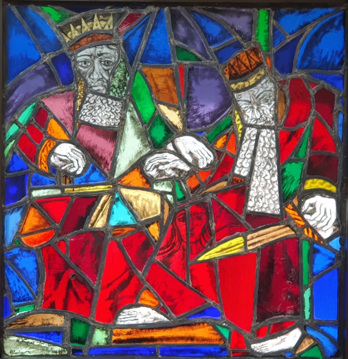 Window at the Day Care center for the elderly in Rehovot - Stained Glass (90x90cm)