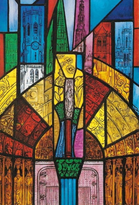 Panel at the Museum of Music in Haifa - Stained Glass