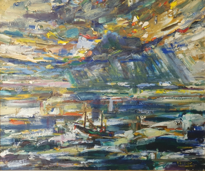 Fishing Boat - Oil Colors (49x59cm)