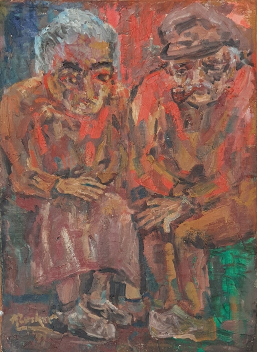 Elderly Couple - Oil Colors (46x34cm)