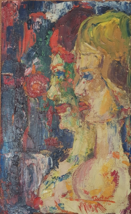 Two Ladies - Oil Colors (51x31cm, 1961)