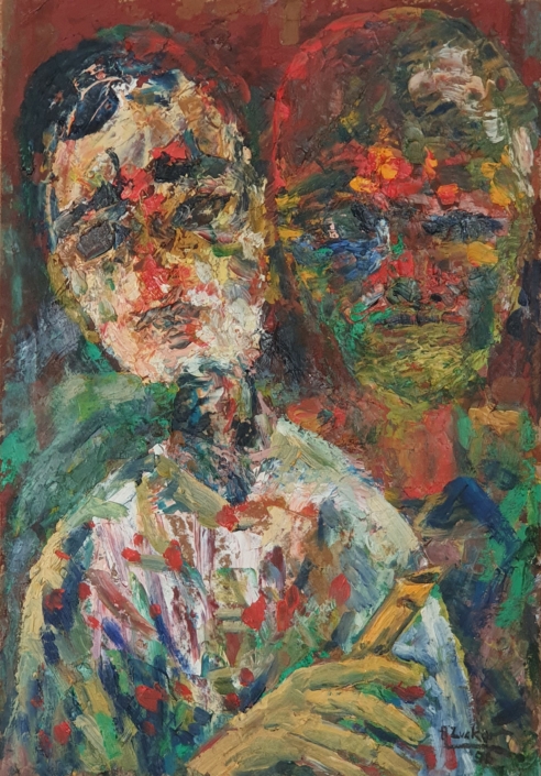 Two Men - Oil Colors (49x34cm, 1996)