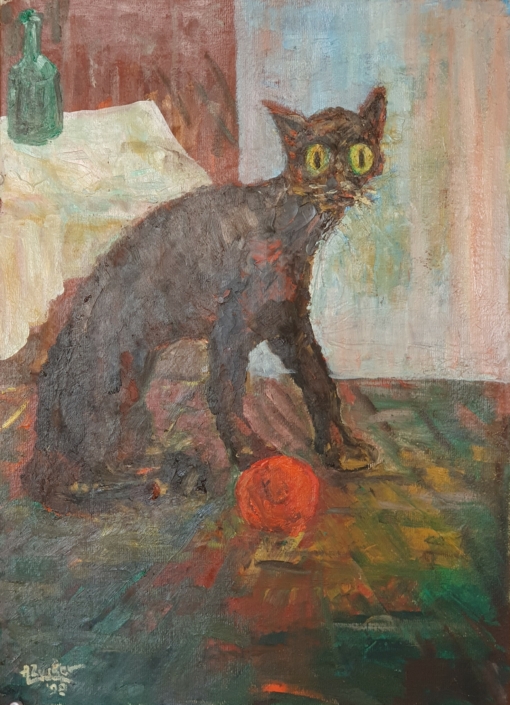 Cat at home - Oil Colors (50x35cm, 1992)