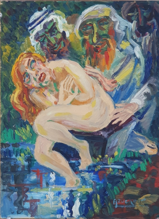Susana and the old men - Oil Colors (36x26cm)