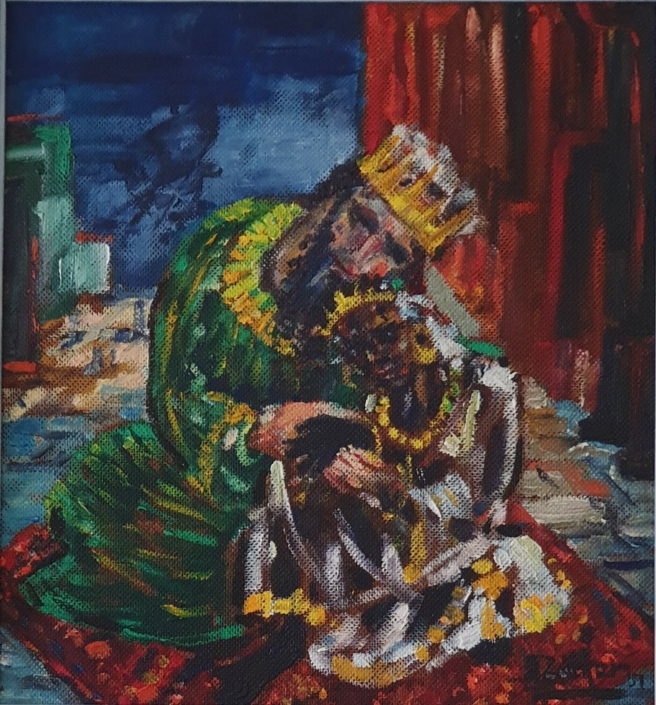 Solomon & the Queen of Sheba - Oil Colors