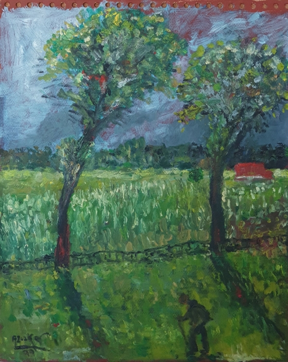 A walk in the fields - Oil Colors (42x34cm, 1979)