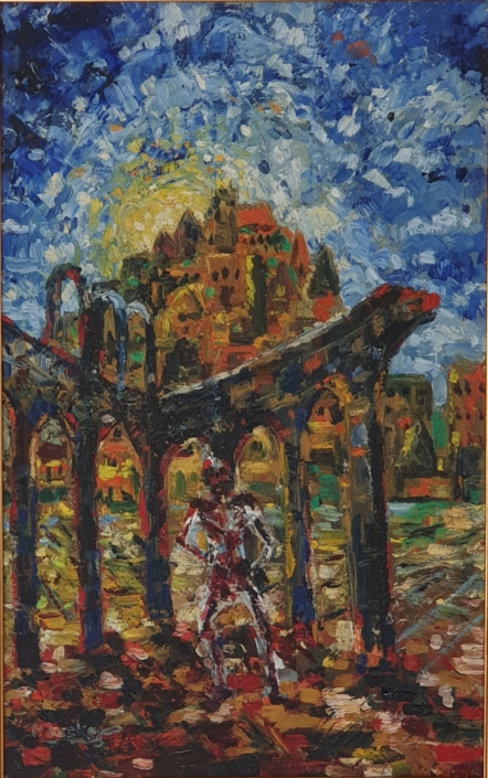 Spain emerging from the dictatorship - Oil Colors (57x36cm)